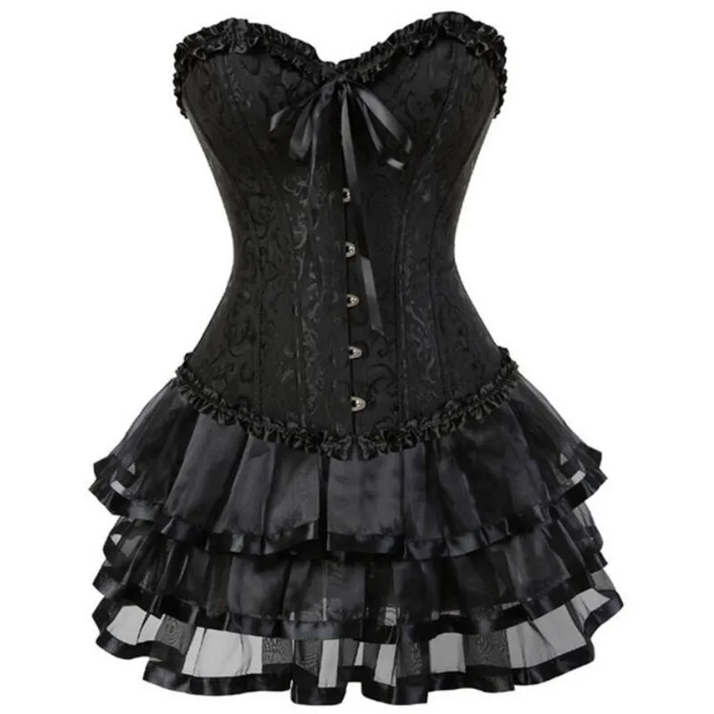 Röcke für Damen, Mesh-Tutu, Feen-Tüll-Minirock, Party-Streifenrock, Plissierter Puffrock, Sexy Erwachsenen-Rock mit passendem Korsett, Vintage-Jupe-Falda – Detail 9