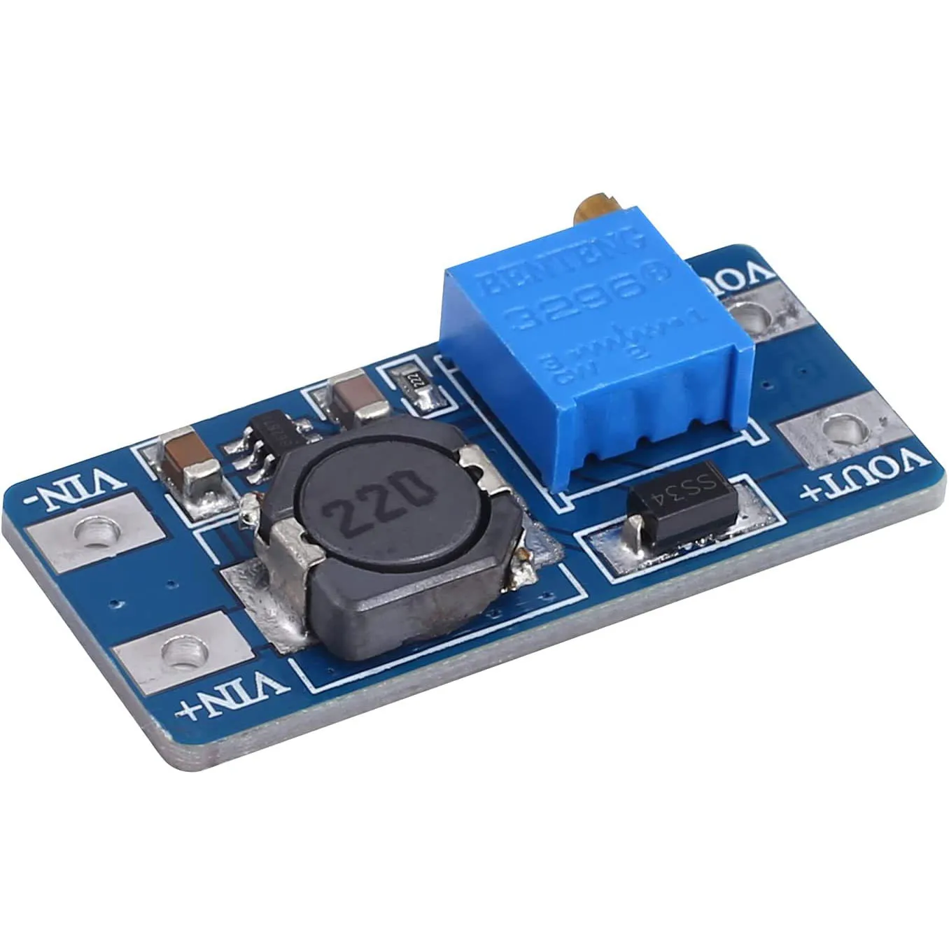 10PCS/Lot MT3608 DC-DC Step Up Boost Converter Module 2A Adjustable Voltage Regulator Board 2V-24V to 5V-28V for Arduino