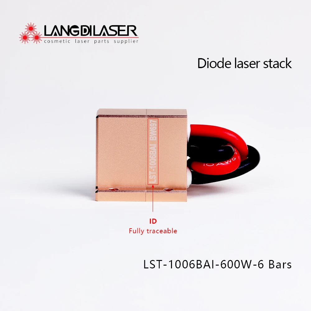 LST-1006BAI-600W Marco-channel 808nm Diode Laser Stack Assemble 6 Bars For Aesthetic Laser Permanent Hair Removal