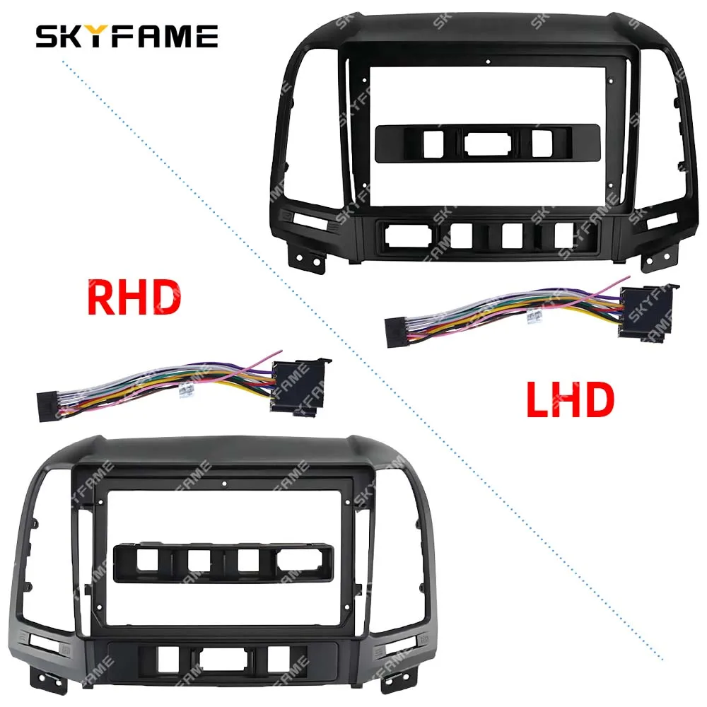 SKYFAME Car Frame Fascia Adapter Android Radio Dash Fitting Panel Kit For Hyundai Santa Fe Santafe Ix45