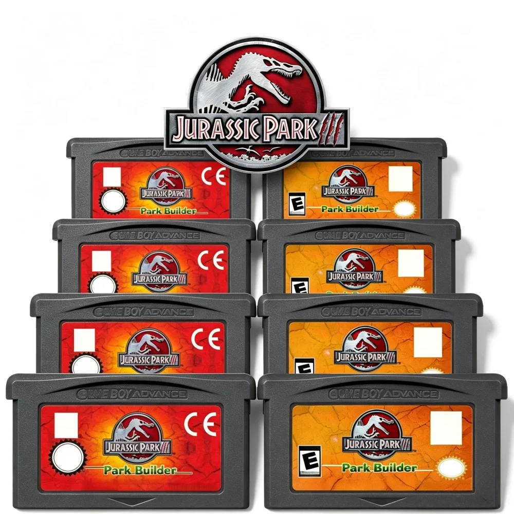 2 Styles USA/EUR Jurassic Park III Park Builder Game Cartridge for Advance GBA SP DS Classic Simulation Game Collection Gift