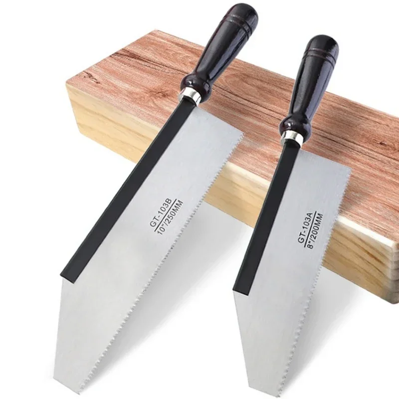 Piła nożowa 200/250 mm Mała piła ręczna Zamknij ząb 65 #   Piła w kształcie jaskółczego ogona ze stali manganowej do cięcia drewna Narzędzia ręczne do przycinania ogrodu