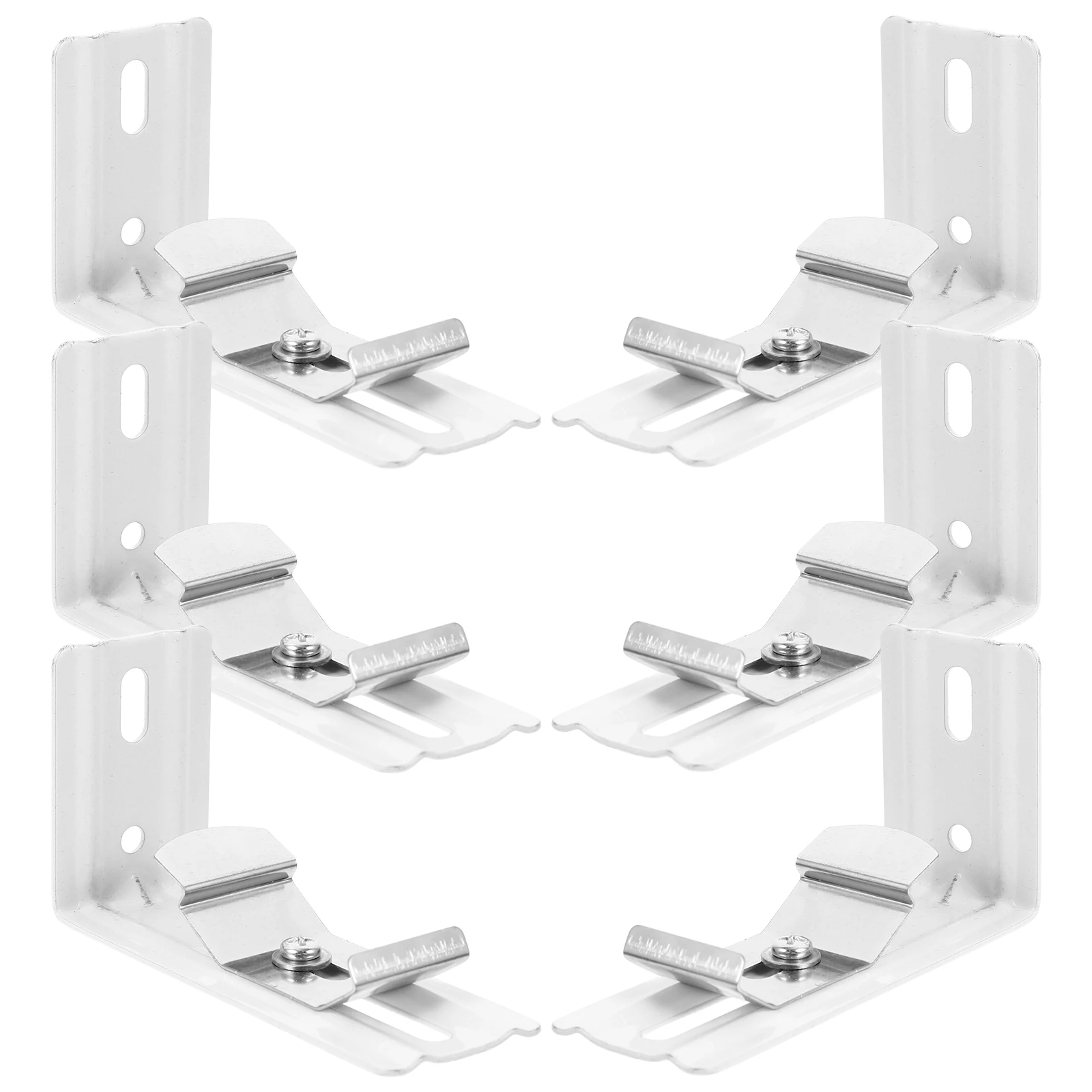 

6pcs Vertical Blinds Replacement Parts Metal L Bracket Curtain Track Mounting Hardware For Home Office Bedroom Decor