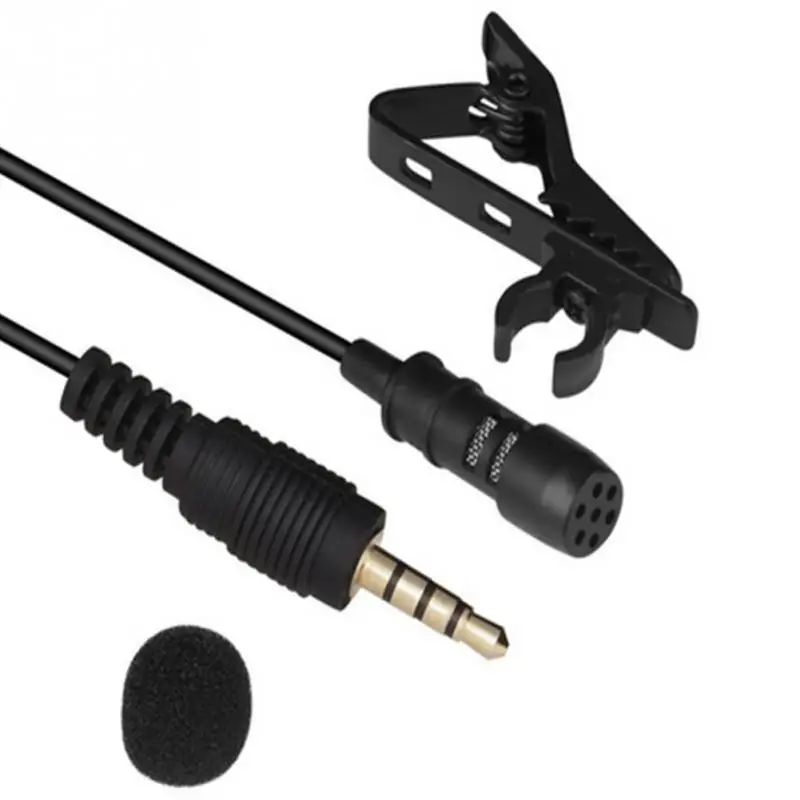 Mini Portable  For Laptop DVD Radio Stereo Player Meeting Speaker Car Audio Mic Clip-on Microphone 3.5mm Lavalier Tie Clip Mic