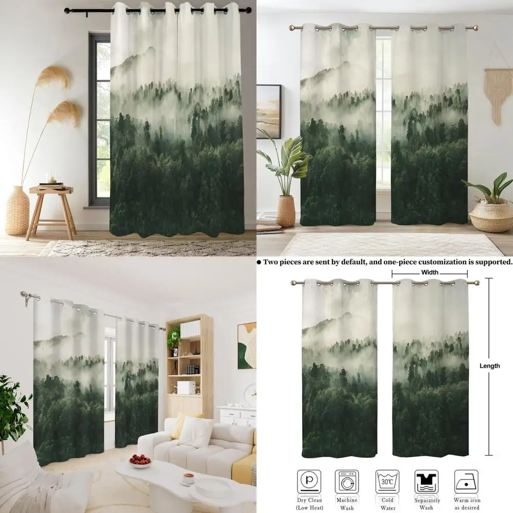 

Термоизолирующие шторы «Мистический лес», 53x84 дюйма, комплект из 2 панелей для спальни и гостиной