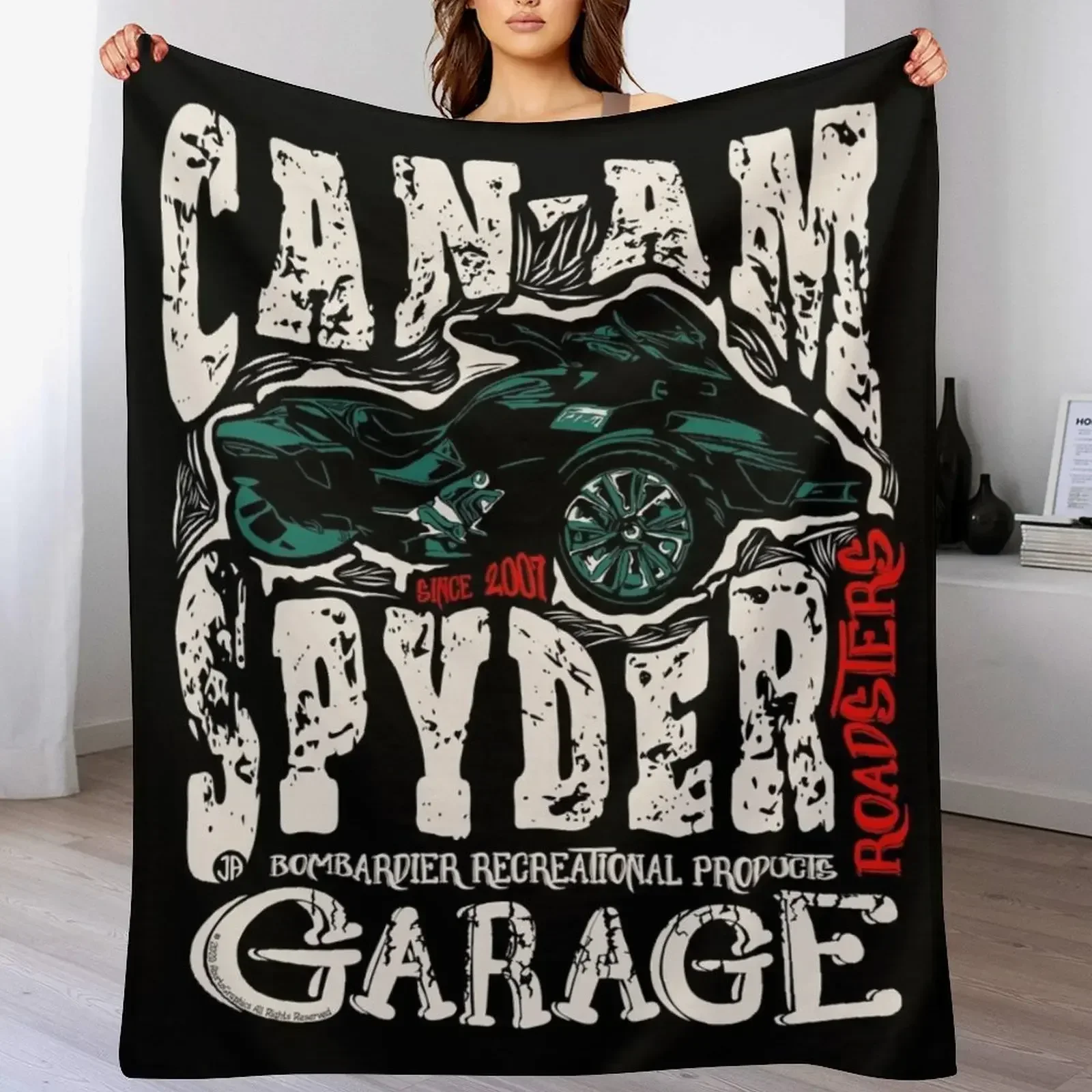 Can-Am Spyder Retro Throw Blanket funny gift Thermal Kid'S Blankets