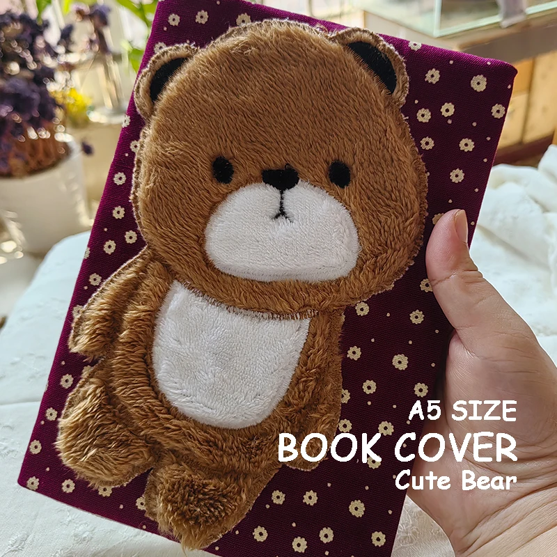 Cute Bear A5 Size Book Cover With Transparent Cover Gift