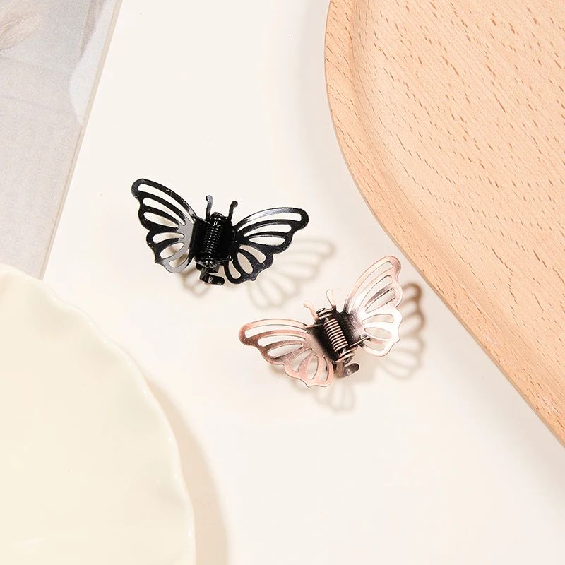

Vintage Small Metal Butterfly Hair Claws French Barrette Clip For Women Girls Retro Elegant Boho Style Hair Accessories Gifts