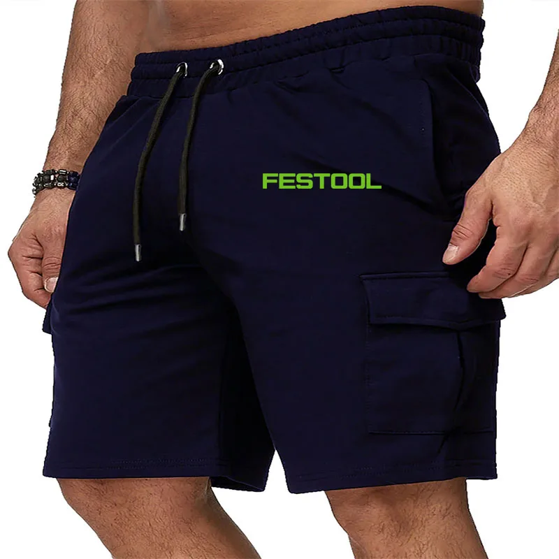 2026 Men's cargo shorts summer comfort multi-pocket outdoor leisure sport beach pants Drawstring design loose shorts