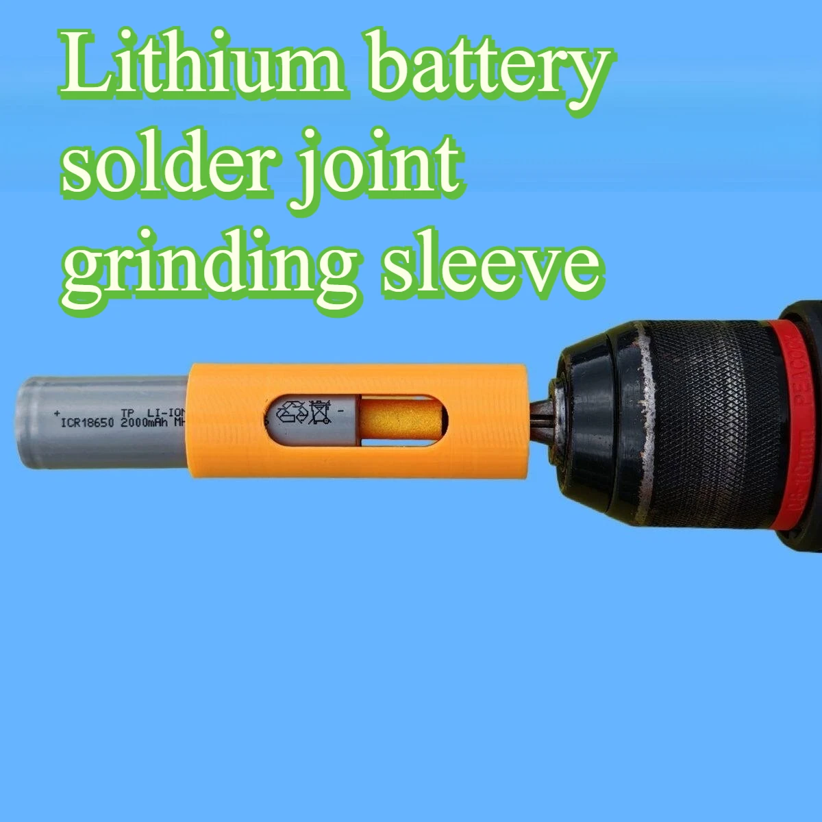 18650 21700 Battery Grinding Sleeve Universal 32140 26550 Lithium Cell Weld Spot Polishing Refurbish Tool