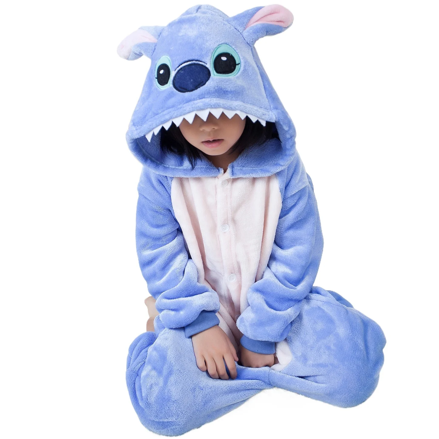 Kigurumi الاطفال غرزة الحيوان الكرتون منامة الأطفال ملابس خاصة الفتيات الفتيان نيسيس تأثيري ازياء لعيد الميلاد حفلة الهالوين