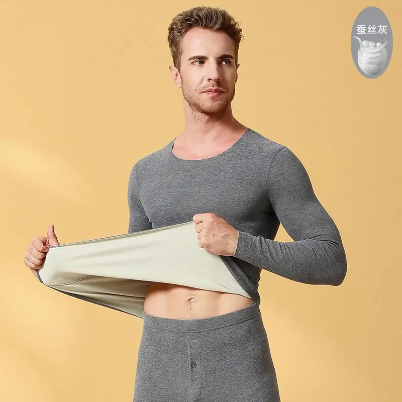 

Winter Men Thermal Underwear Sets Thermal Long Pants Legging Sexy Plus Velvet Pajamas Set Casual Thickened Men Underwear