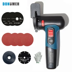 Donumeh Draadloze Haakse Slijper 7.2V Type-C Usb Oplaadbare Lithium Batterij Gemakkelijk Slijpen Polijsten Snijmachine Power Tools