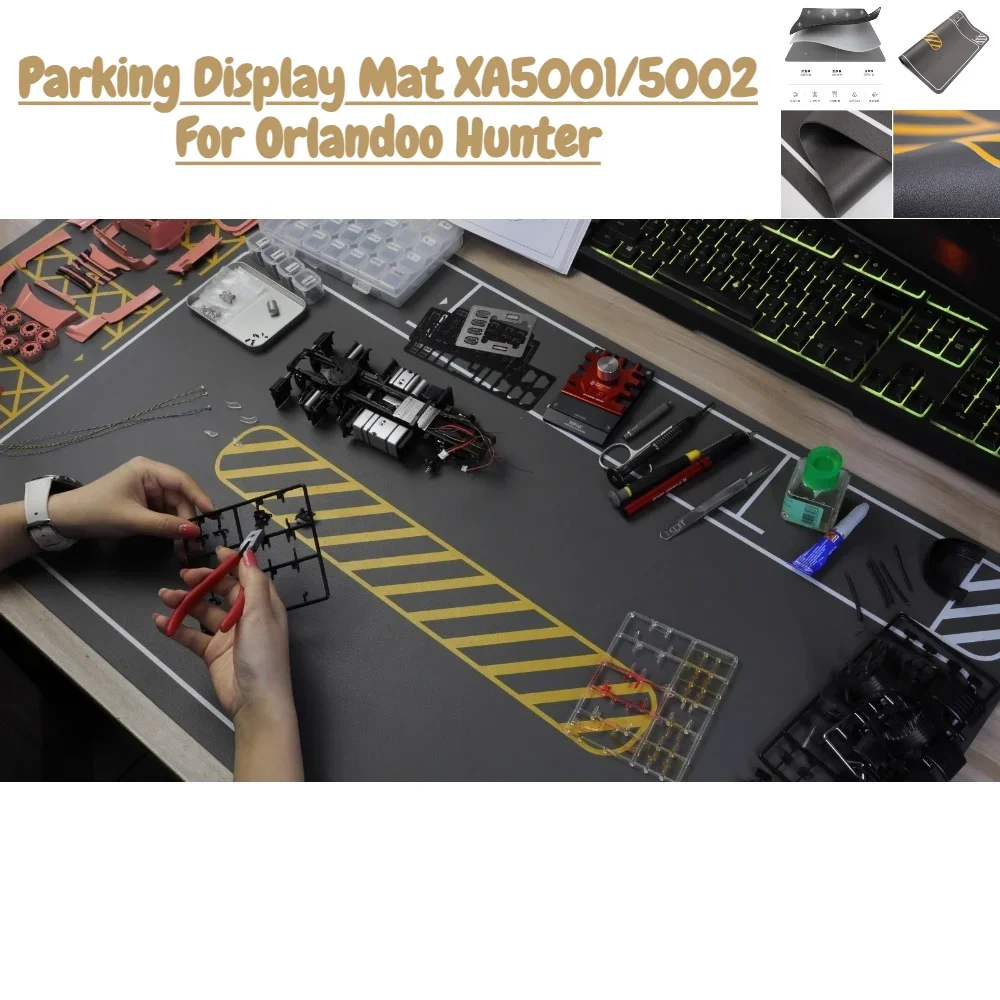 Premium RC Repair Workshop Table Mat XA5001 Flat Parking Lot Floor PVC Custom Size 1000x500mm For Orlandoo Hunter Hobby Work Pad