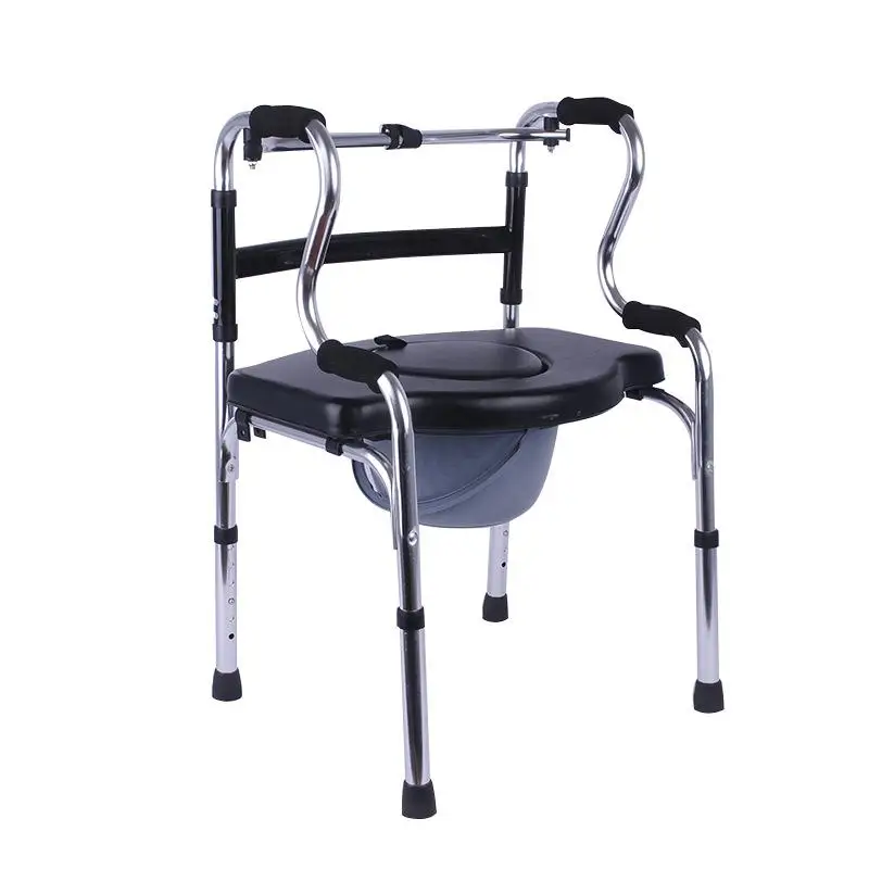 

Stainless Steel Folding Toilet Chair Adult Commode for Elderly Disabled Removable Thickened Toilet Stool Bath Chair Mobility Aid