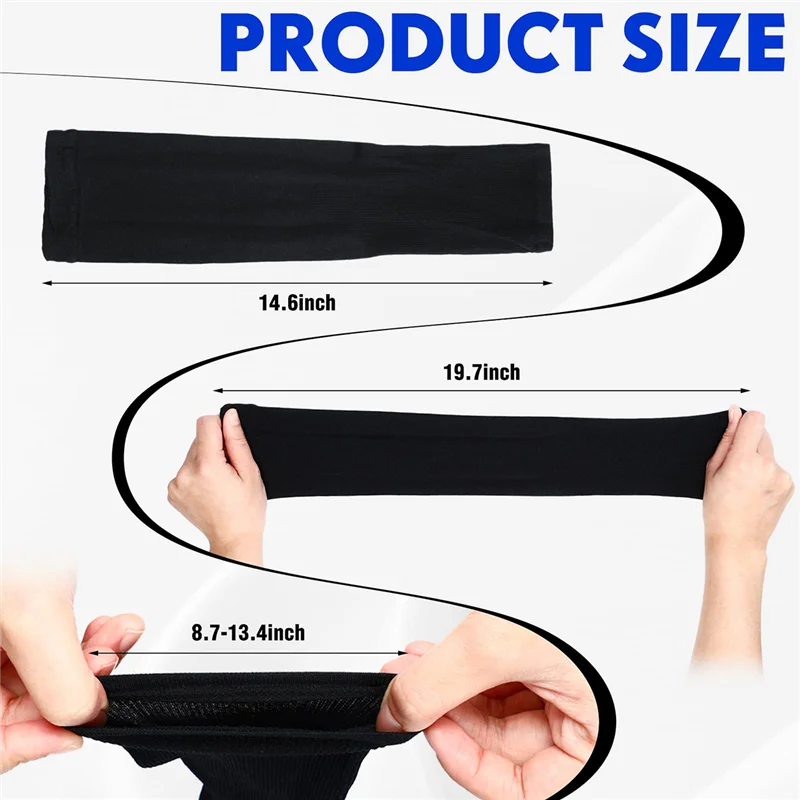 

A79I 10 Pairs Cooling Arm Sleeves UV Protection Warmers Sleeves for Men&Women,For Running, Cycling, Hiking, Golf,Black