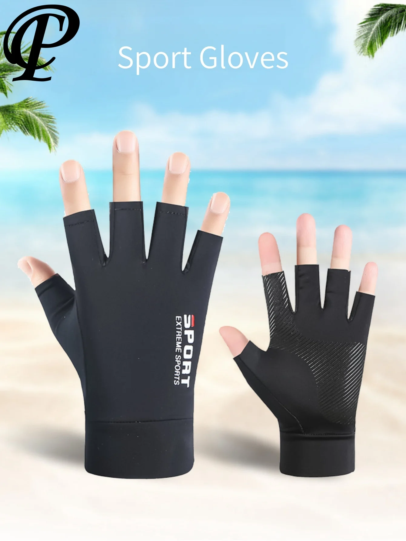 

Summer Ice Silk Cycling Gloves Electric Scooter Driving Sunscreen Non-slip High Elasticity Half Finger ciclismo Bike Accessories