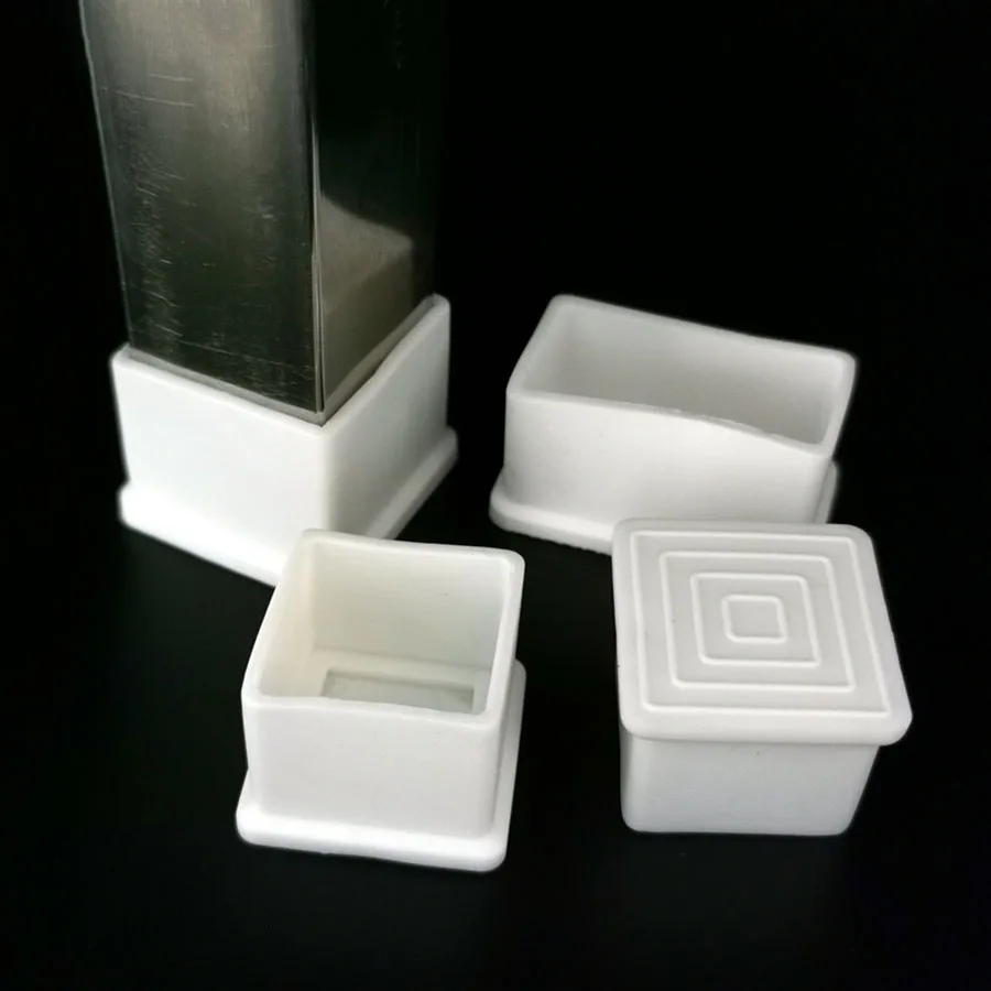 White Round Square Rectangular Chair Leg Caps Furniture Foot Table End Covers Pipe Plug Floor Protector Non-slip Bottom Feet Pad