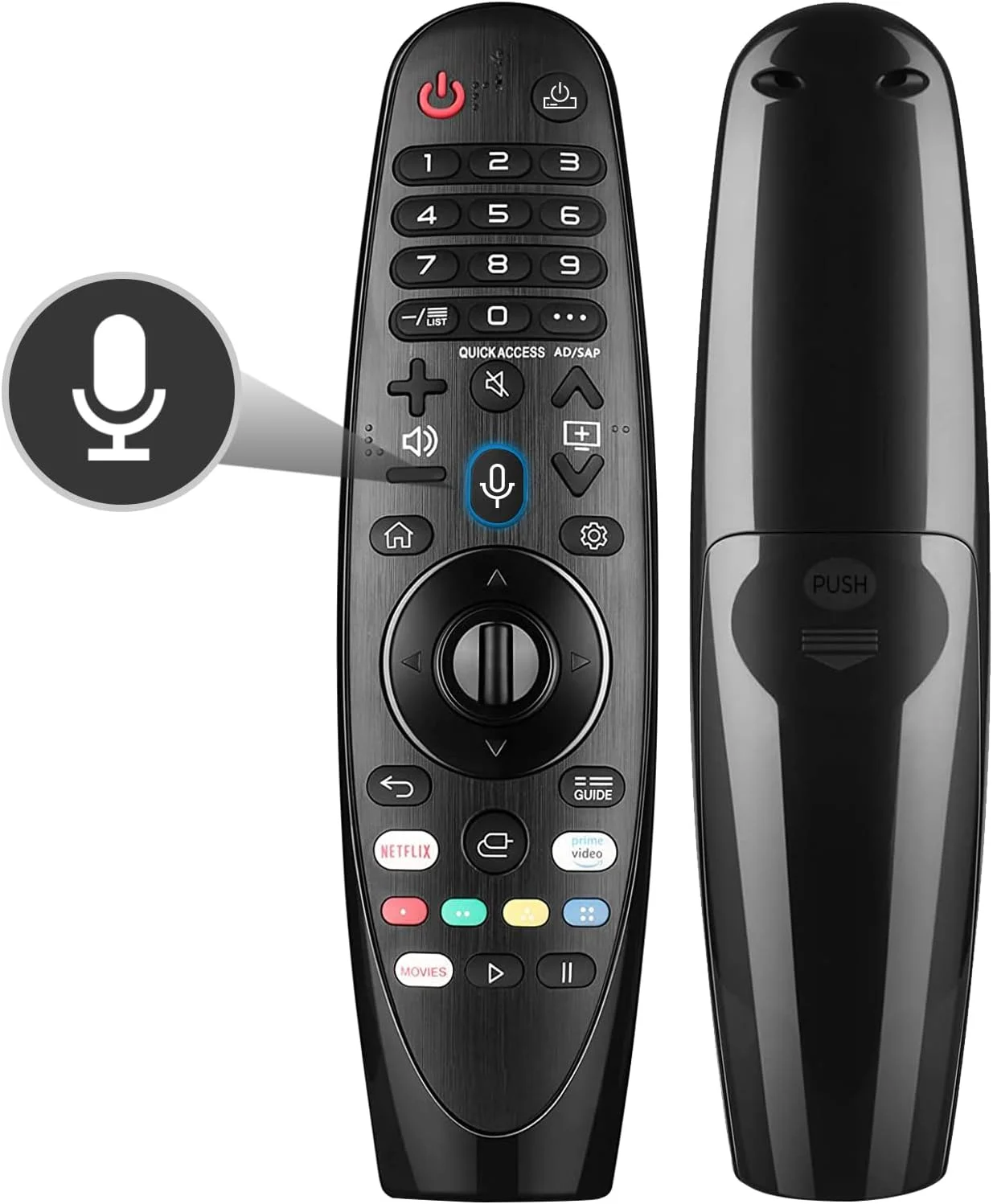 Voice Magic Remote AKB75855501 for  Smart TV Magic Remote Replacement AN-MR20GA MR19BA MR18BA MR650A, with Pointer Function