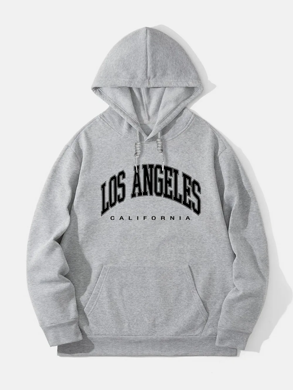 Herren-Kapuzenpullover „LOS ANGELES“, bedruckt, langärmelig, Tasche, Kordelzug, lässiges Pullover-Sweatshirt-Oberteil