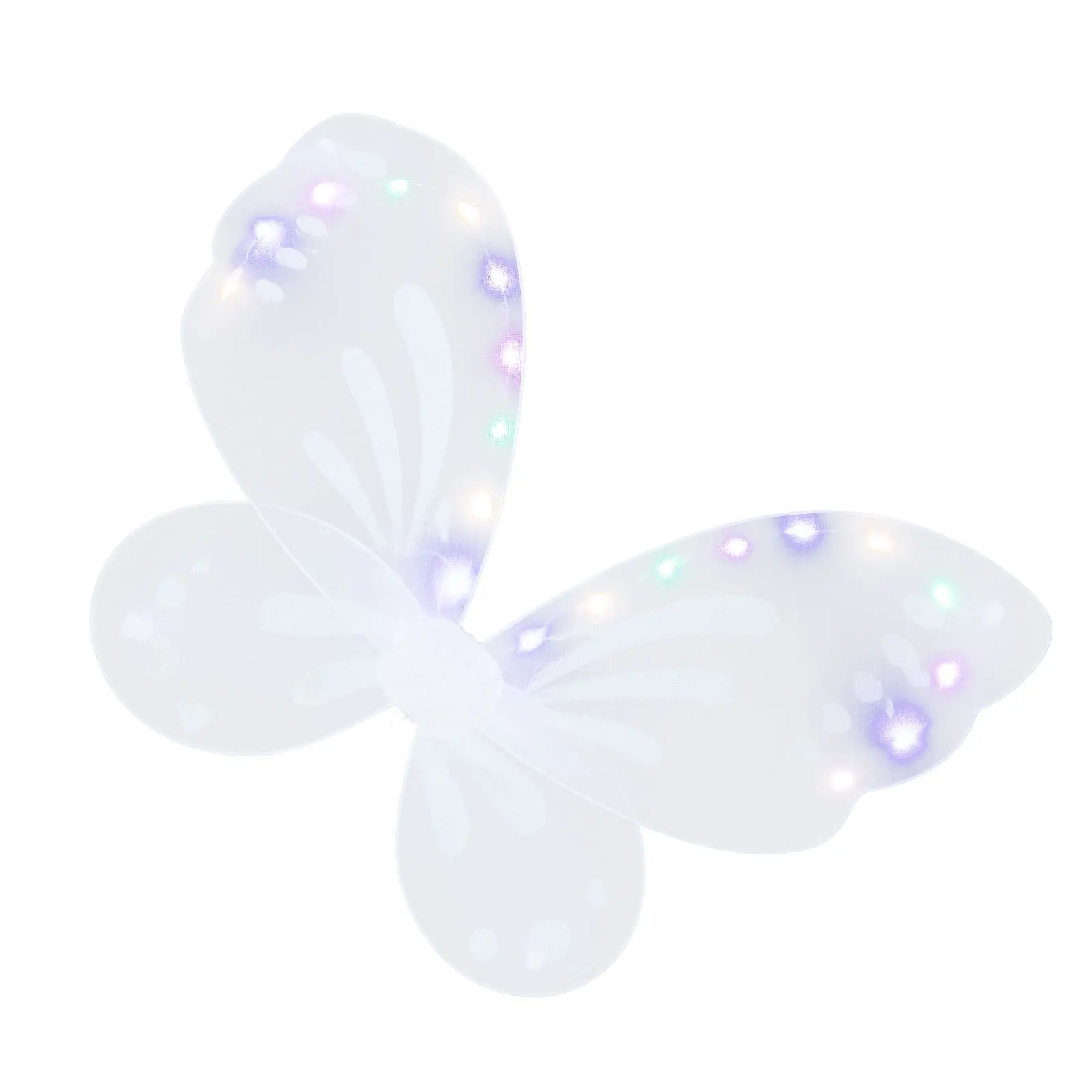 Glowing Fairy Wings Kids Girls Lighted Butterfly Wings Costume Halloween Party Dress Prop Toddler Angel Wing Accessories