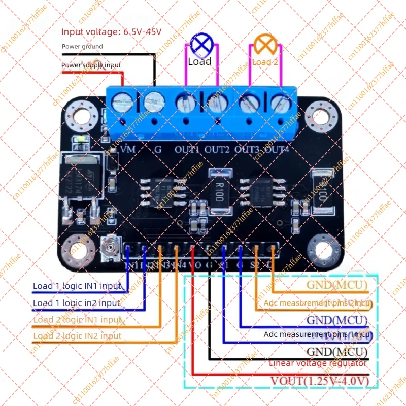 DRV8870 High Power Motor Drive Module, DC 6.5V-45V PWM Speed Controller with Overcurrent Protection