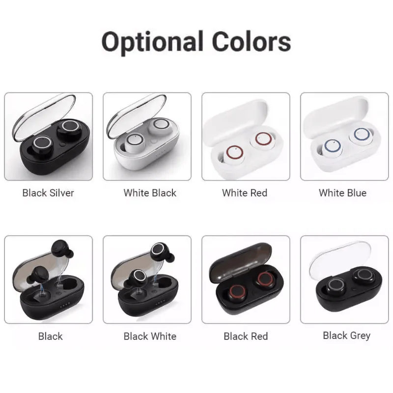 Y50 TWS Wireless Bluetooth Headset Sport digital display Earbuds Fone Bluetooth Earphones Wireless Headphones for iPhone Xiaomi