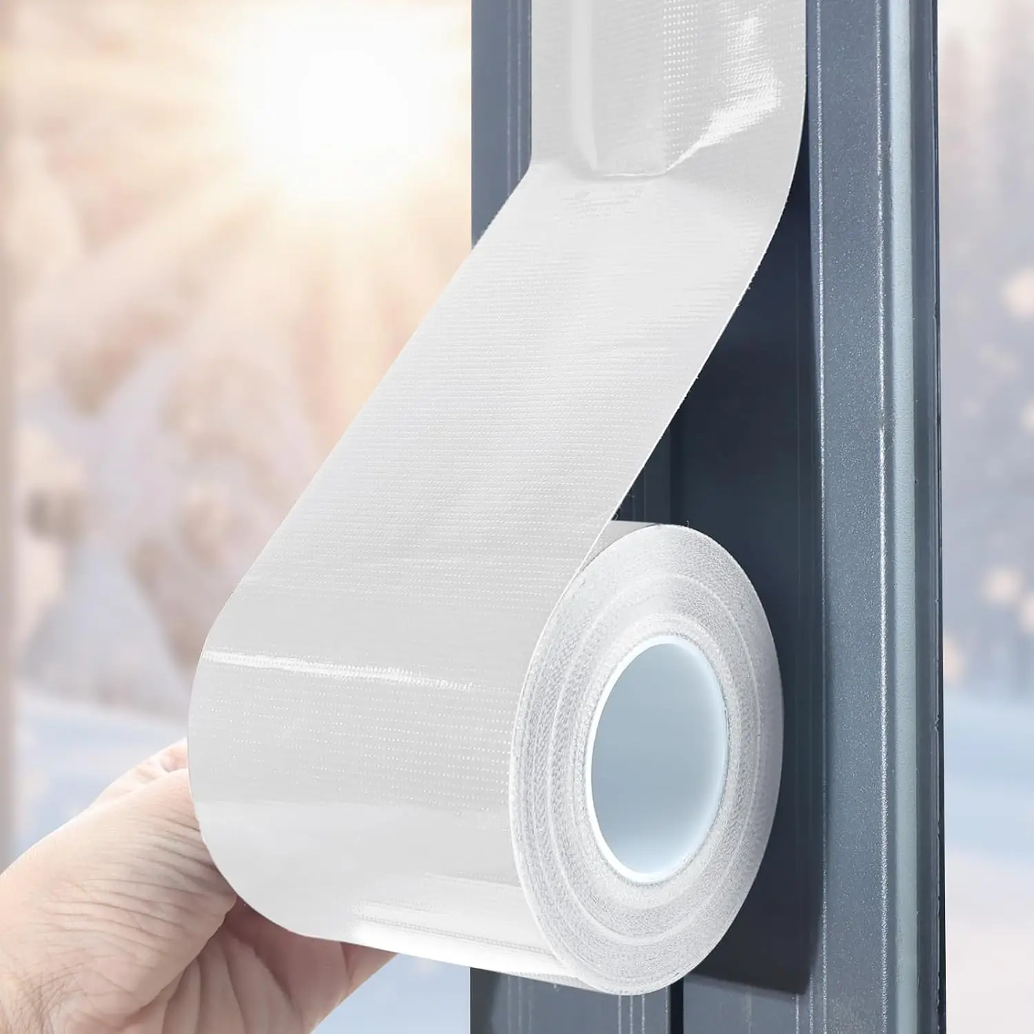 Window sealing tape，window insulation tape, 2 inch x 65 feet，hot and cold air waterproof sealant，windproof，residue free，white