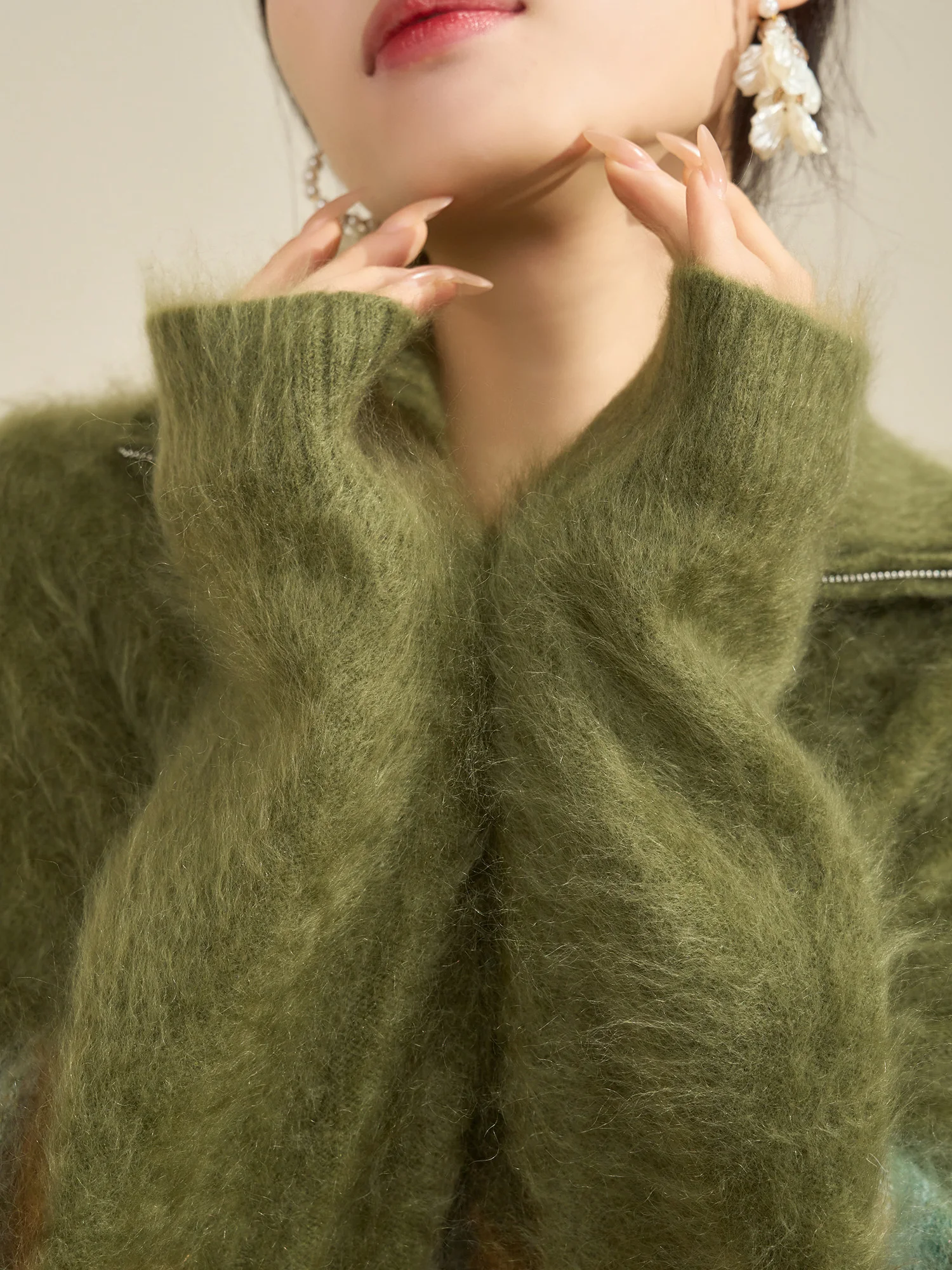 

Свитер-пуловер Flowing Era для женщин, повседневный, свободного кроя, с воротником в стиле колор-блок, из мягкого полиэстера, с длинными рукавами, для ежедневной носки