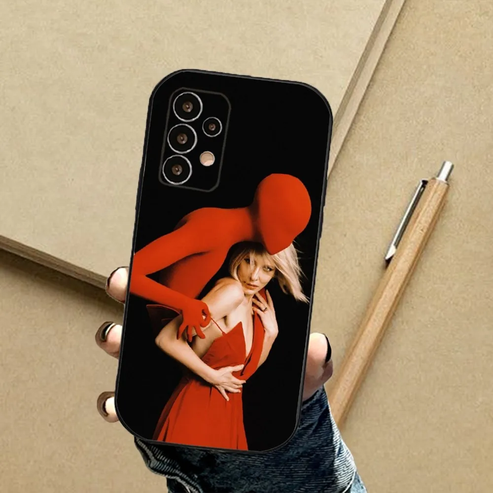 Cate Blanchett-funda de teléfono para Samsung S24,23,23,22,30,21,10,9,Note20 Ultra,Lite,Ultra,5G,Plus,FE, negra, suave