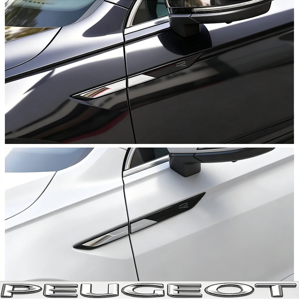 2er-Set 3D ABS Blade R Kotflügel-Embleme für VW Tiguan L, Tiguan X (2017-2026), Golf, T-Roc, Polo – Exterieur-Türdekorationszubehör – Detail 5