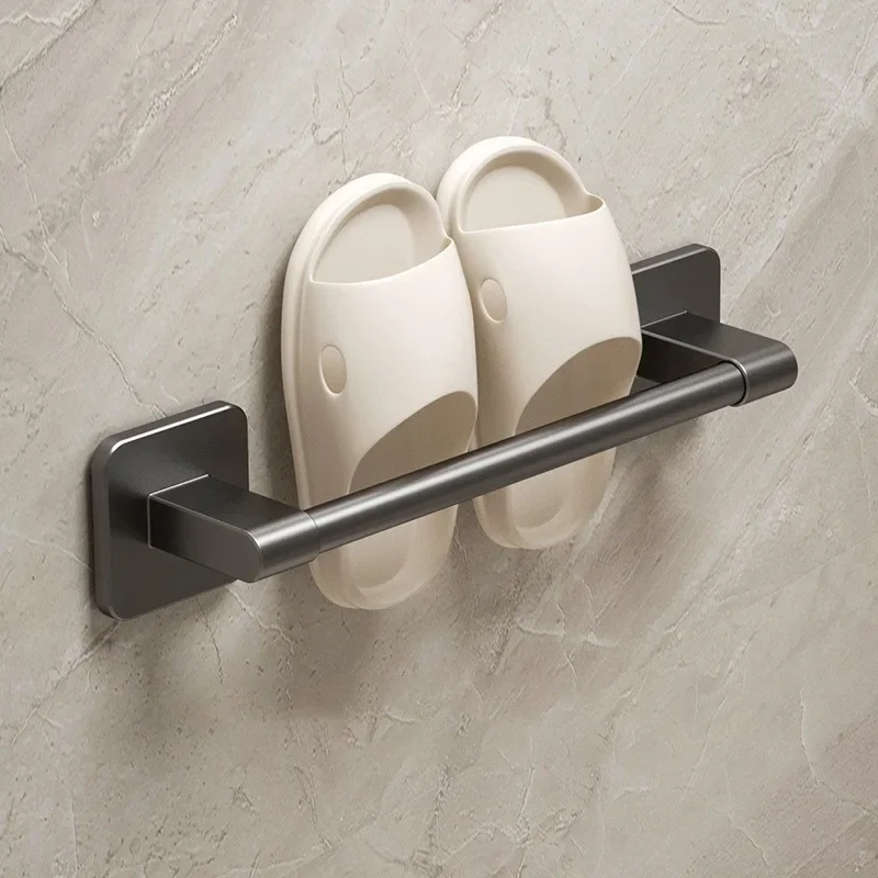 Estante para zapatillas de baño sin perforaciones, estante de almacenamiento para zapatillas montado en la pared, dormitorio, ducha, zapatillas de baño, colgador, organizador de Babouche