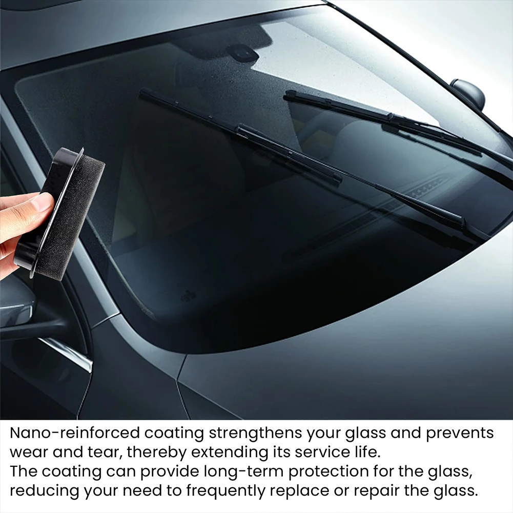 Nano-Reinforced Coating Sponge Wipe With Lid Multifunctional Glass Cleaner For Car Rearview Mirrors