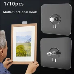 Strong Adhesive Wall Hooks Kitchen Hook Home Bathroom Decoration Storage Organization Organizer Crochet Mural Hanging Organizers