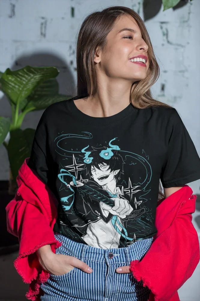Blue Exorcist T-shirt Kawaii Funny Anime Manga Graphic Art Gift Shirt All Size