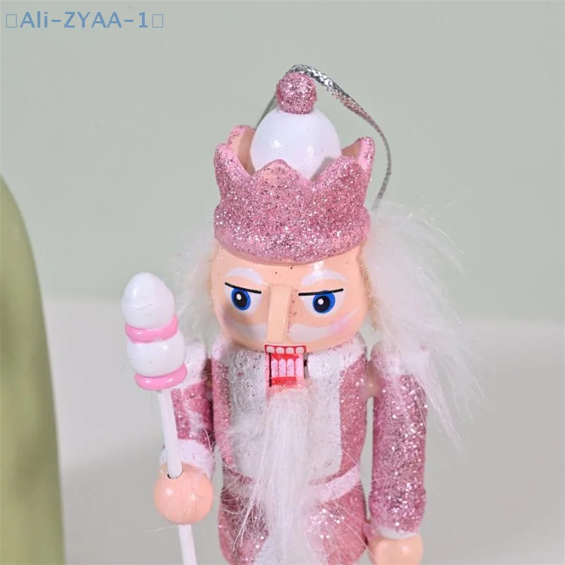 【ZYAA-1】1/4 قطعة زخرفة سطح المكتب المنزلي الجندي كسارة البندق دمية شجرة عيد الميلاد قلادة الوردي الحرف اليدوية الخشبية عيد الميلاد السنة الجديدة ديكور