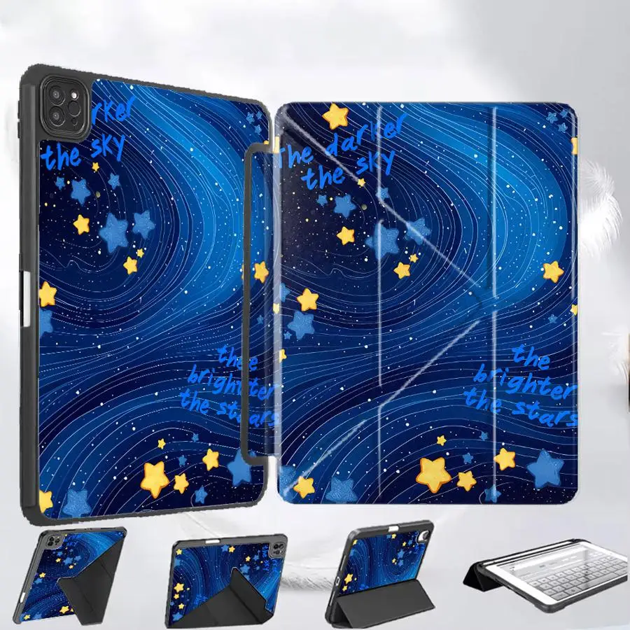 

Чехол для планшета The Darker The Star для iPad Air 4 5 M3 M2 M4 11 дюймов, Pro 11-го, 10-го, 9-го, 8-го, 7-го поколений, 12.9 дюймов Pro 2025, Mini 6 7 с держателем