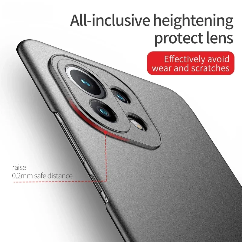 For Xiaomi 11 Lite 5G NE Hard PC Shockproof Cover Lightweight Ultra Slim Matte Case For XIAOMI Mi 11 11T Pro Covers