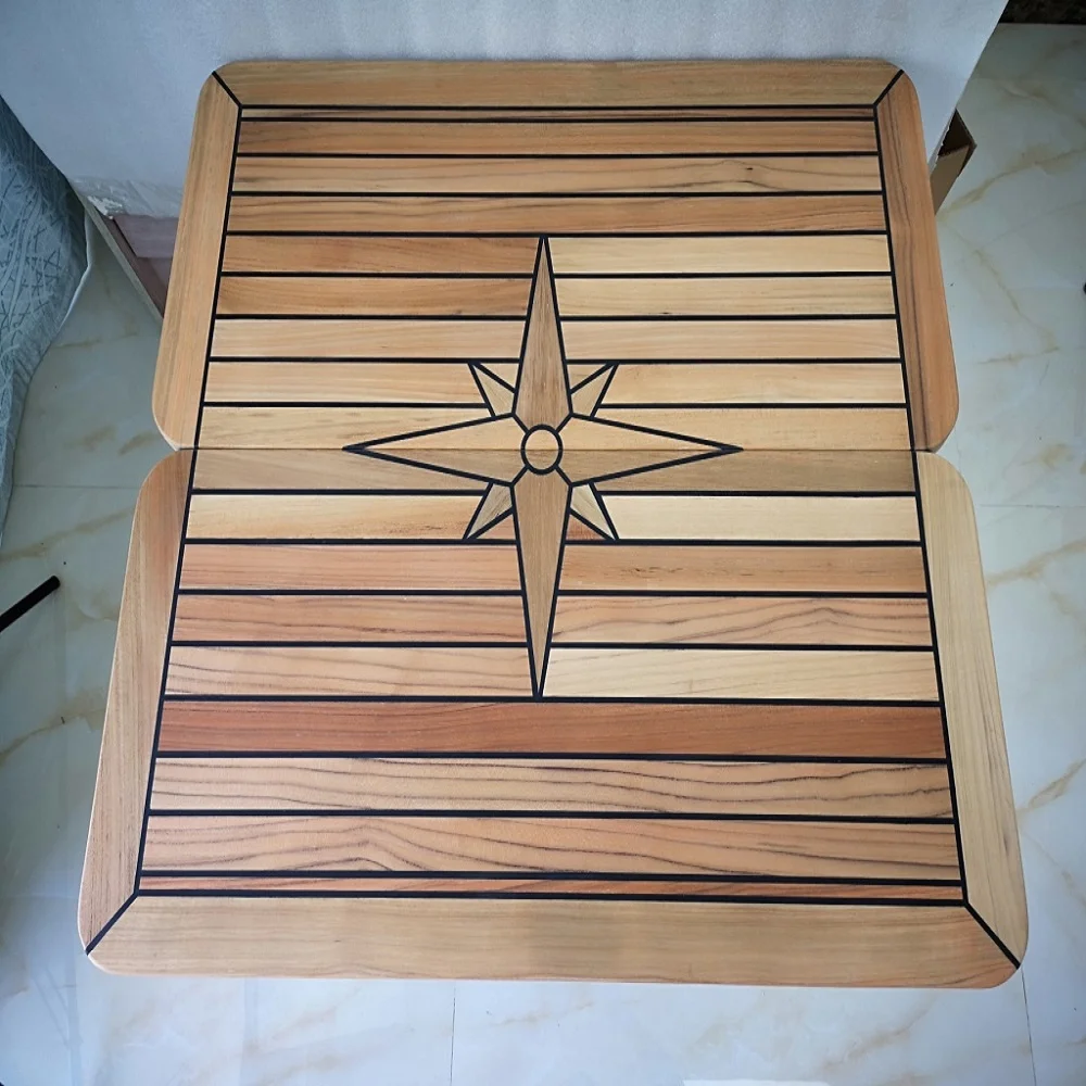 Folding Teak Table Top 680/340x500,680/340x750,680/340x1000mm Marine RV For Boat Table