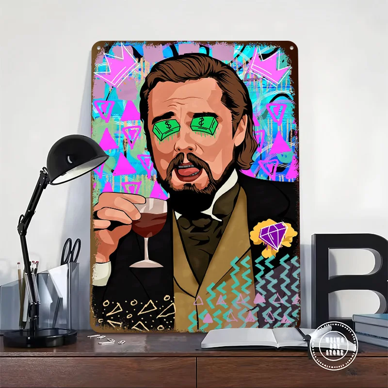Funny Meme Street Art Personalized 3D Textured Metal Poster Wall Art Tinplate Sign for Decoration Living Room Decor Men Man Cave