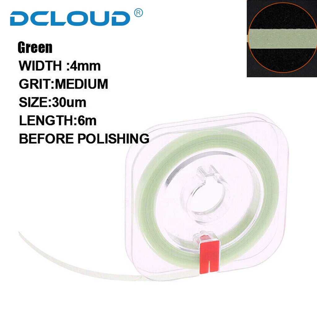 DCLOUD 1Roll Dental Resin Polishing Strips Teeth Sanding Grinding Finishing Whitening Tools  6m*4mm Coarse Medium Fine Sizes