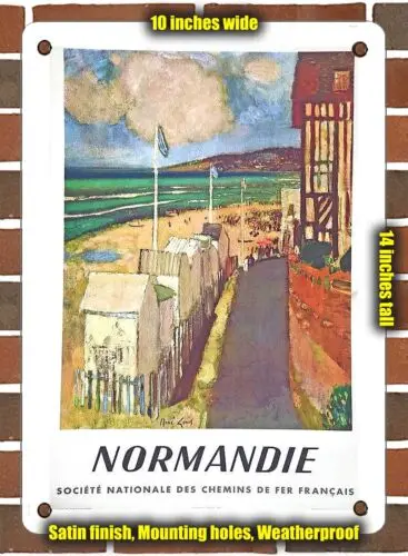 METAL SIGN - 1961 Normandy SNCF - 10x14 Inches