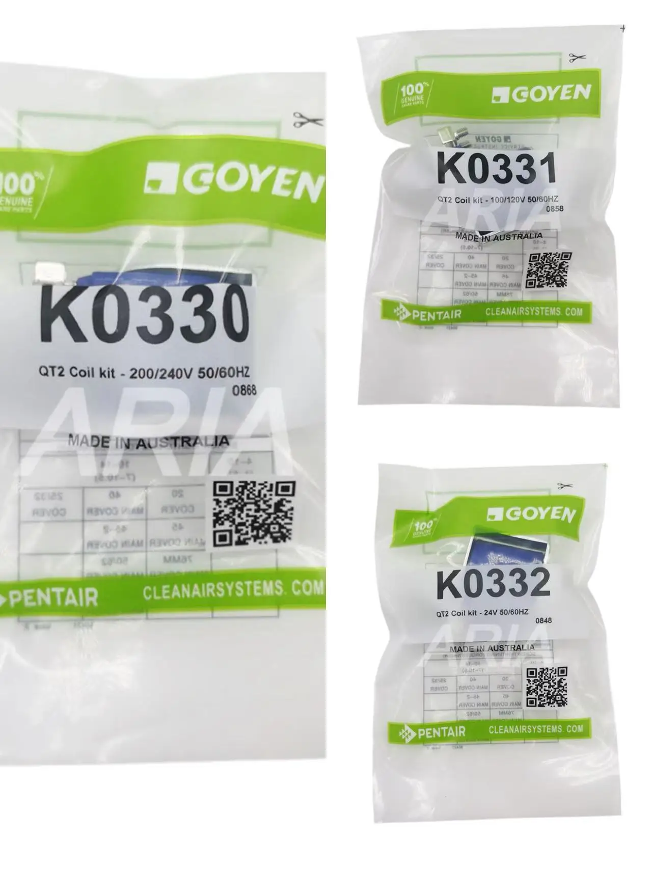 GOYEN pulse valve RCA3D2 coil QT2 K0330 K0331 K0332 K0336 Gas control to electric control GOYEN coil