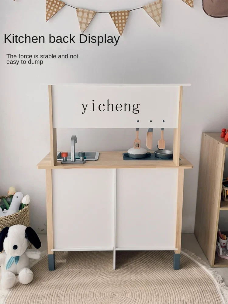 XL Kinder große Küche Spielzeug Kochen und Kochen Simulation Küchenutensilien Anzug Holz Mädchen Junge