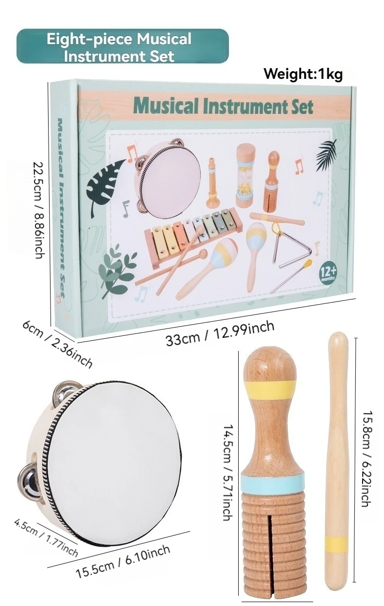 Juguete Musical interactivo juguetes de madera instrumentos de percusión para niños juguetes educativos para edades temp