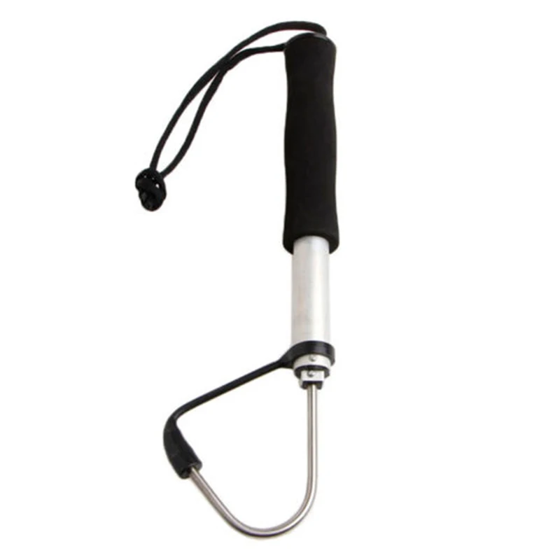 Stainless Steel Flexible Fishing Gaff Grip Holder Hook Shape Fishing Spear Crank Sea Fishing Gripper Control Tackle tool 8