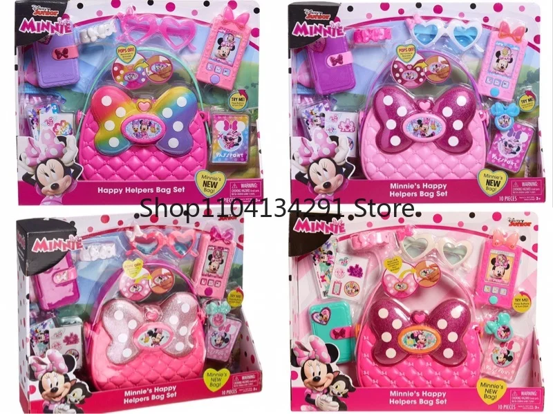 

Оригинальная игрушка Disney для девочек, сумка с Минни Маус, маленькая сумка через плечо для ролевых игр - игрушка в подарок на день рождения
