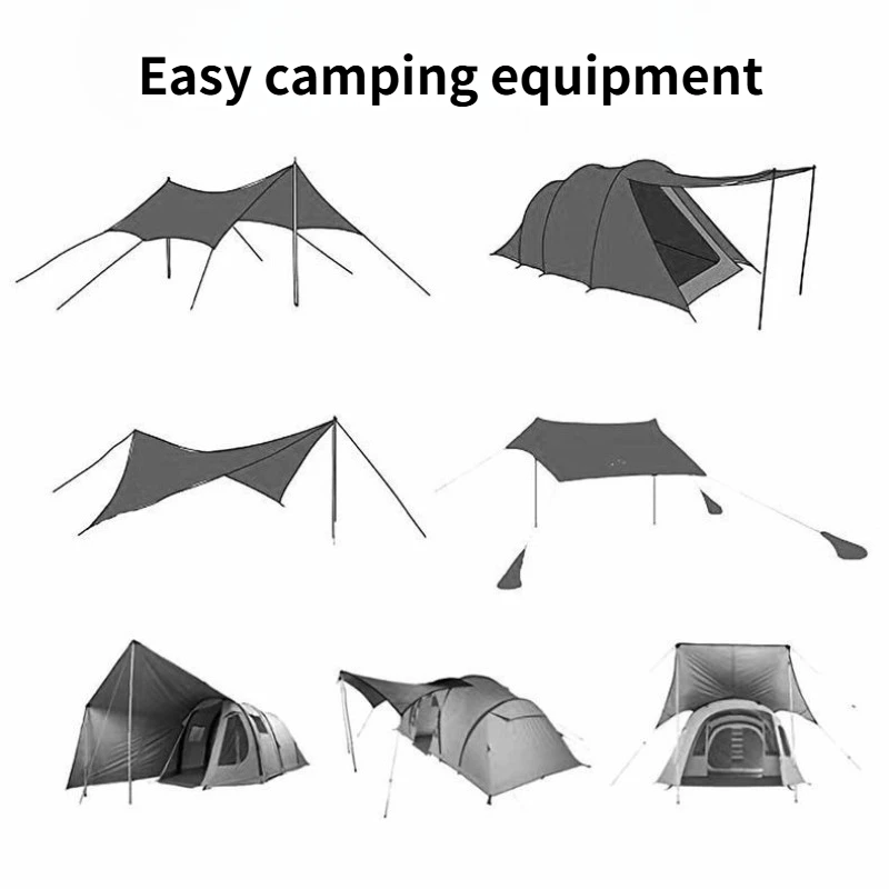 Beach Shelter Tarp Awning Pole Portable Canopy Awning Support Pole Resistance Accessories for Camping and Outdoor Activities