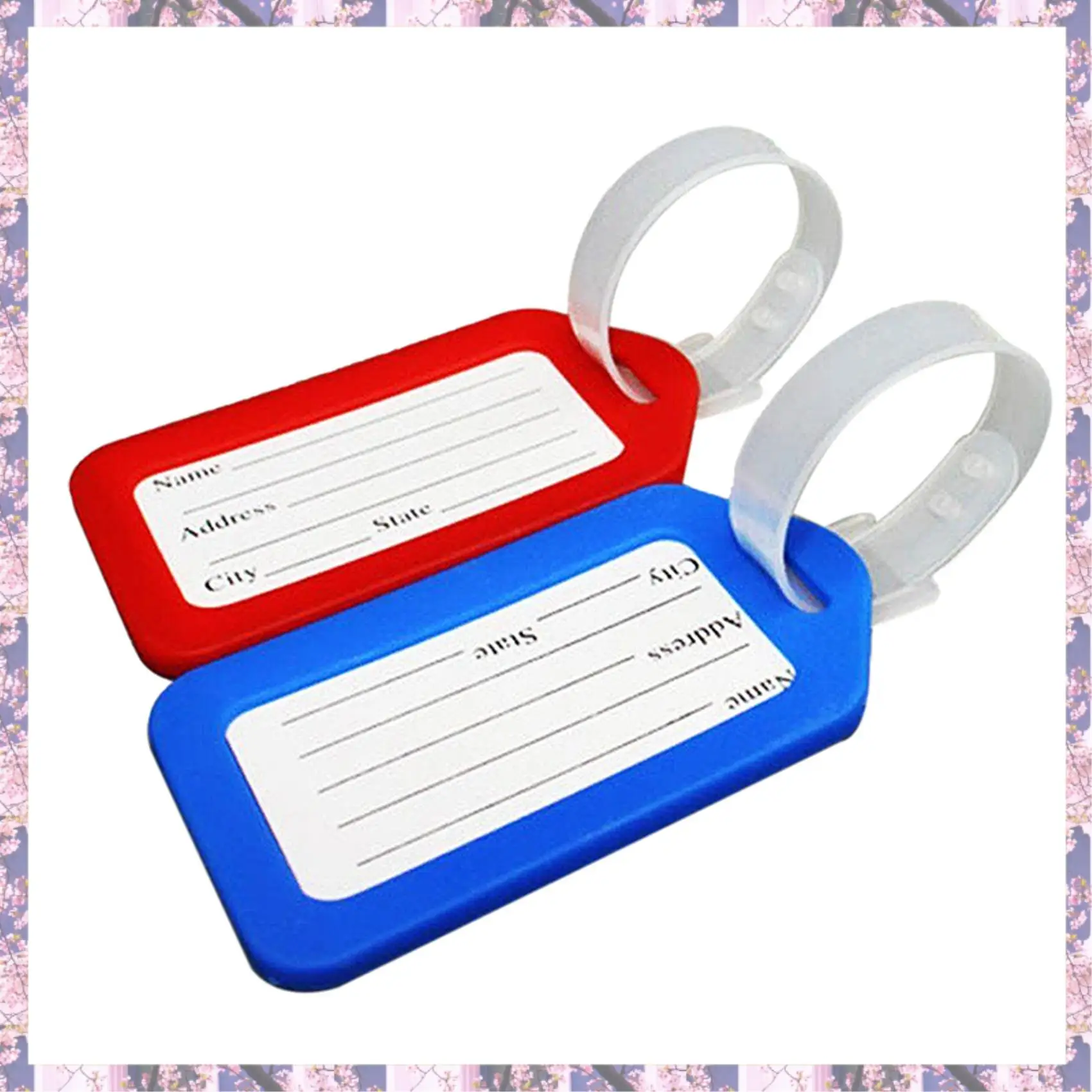 L73A 2025-50 Travel Luggage Bag Tag Plastic Suitcase Baggage Office Name Address ID Label