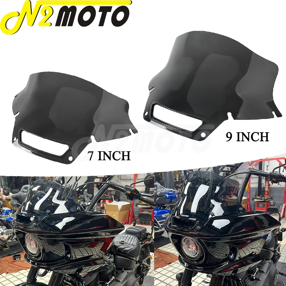 

Motorcycle Windshield Windscreen For Harley Softail Low Rider ST 23+ El Diablo FXRST 22-24 Front PC Wind Shield Screen Deflector